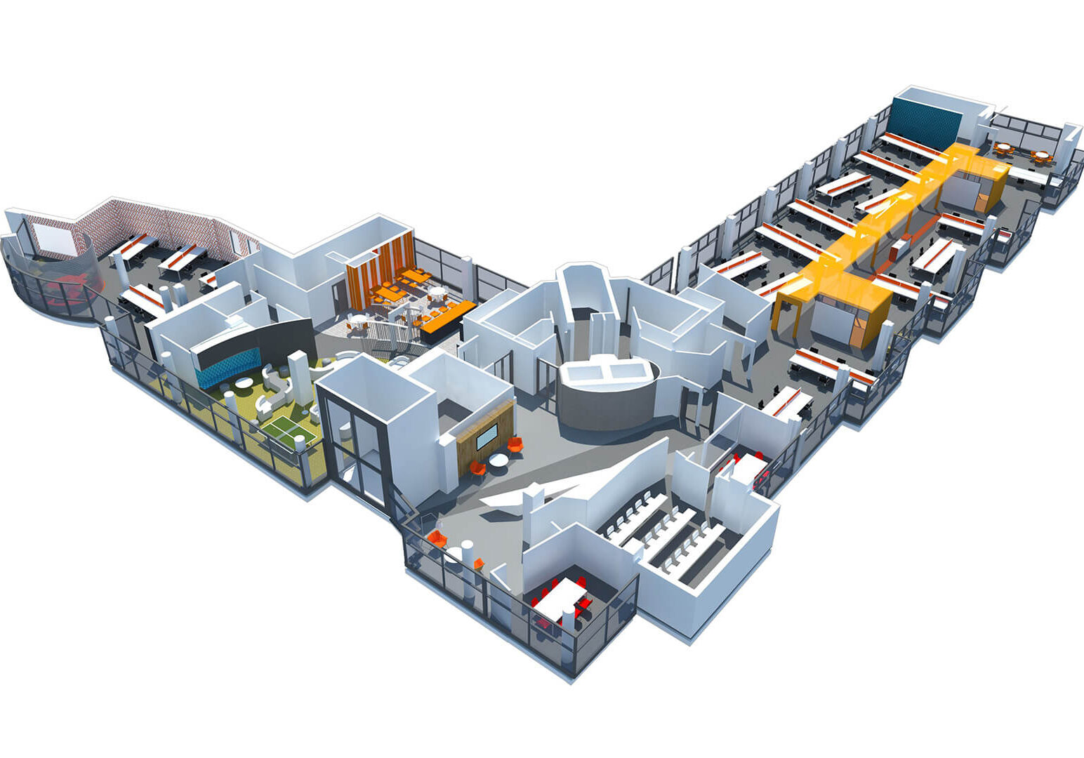 Plus Architecture Yelp European HQ 3D Aerial View