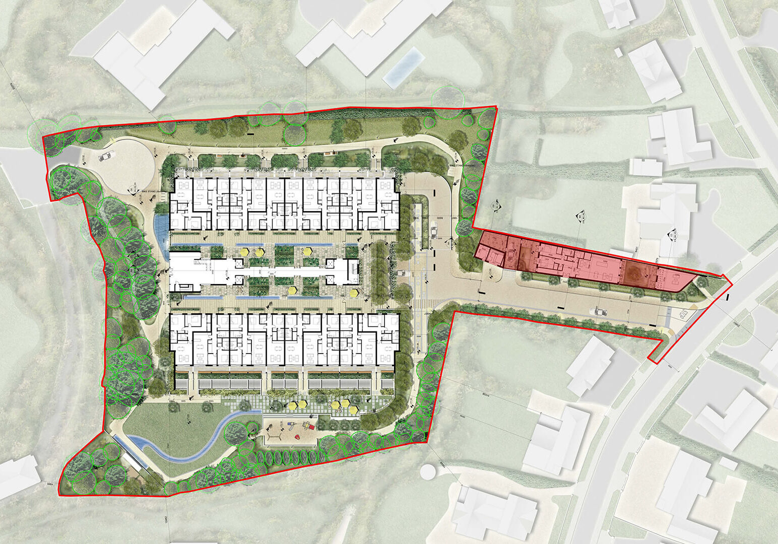 Weavers Hall Project Plus Architecture site plan